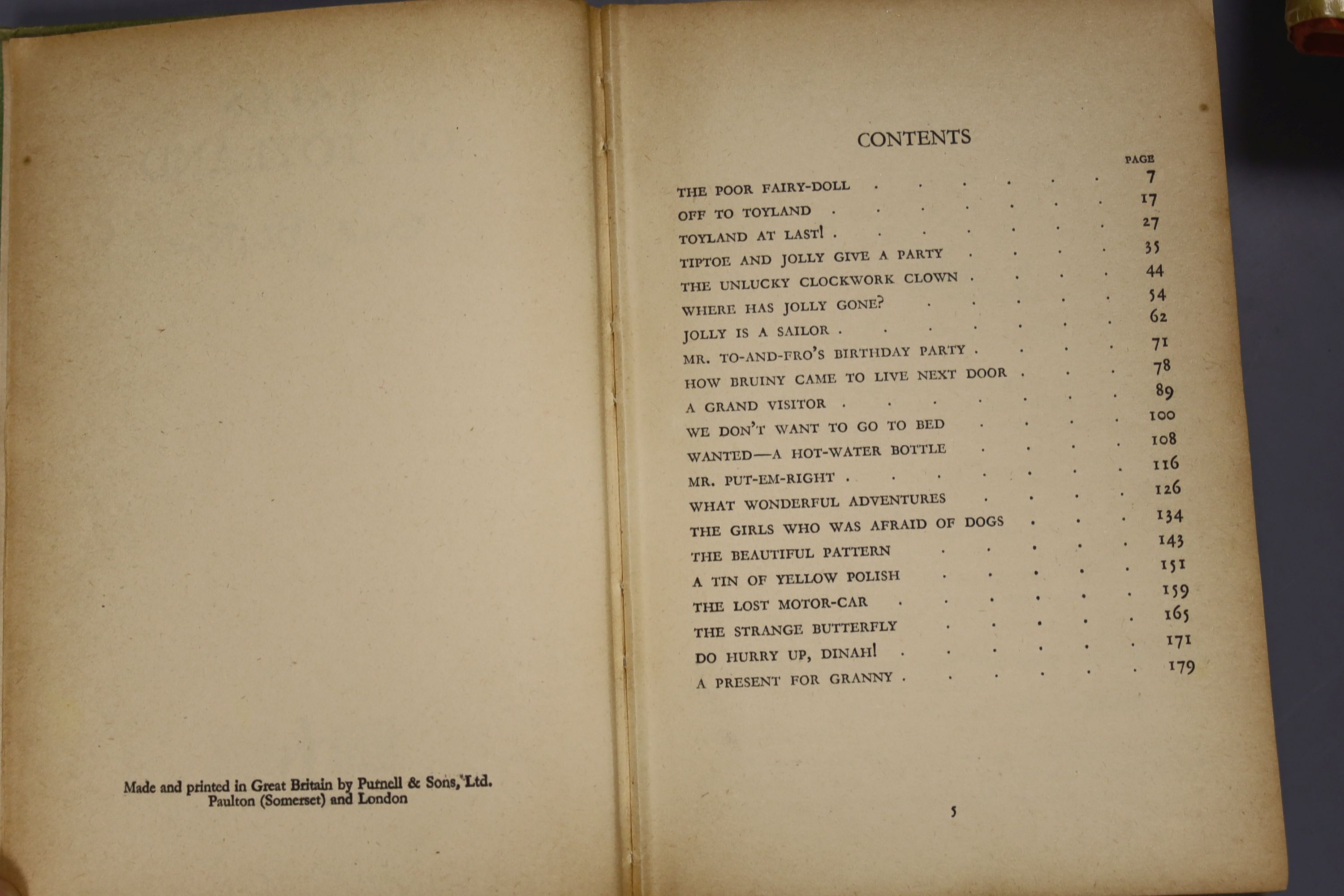 Johns, Capt W.W – Biggles In Australia, first edition, 16mo, hardback, (dj missing, spine sunned) Hodder & Stoughton, London, 1955., Blyton, Enid – Brer Rabbit Book, 16mo, hardback, (dj present with scuffs and small tear